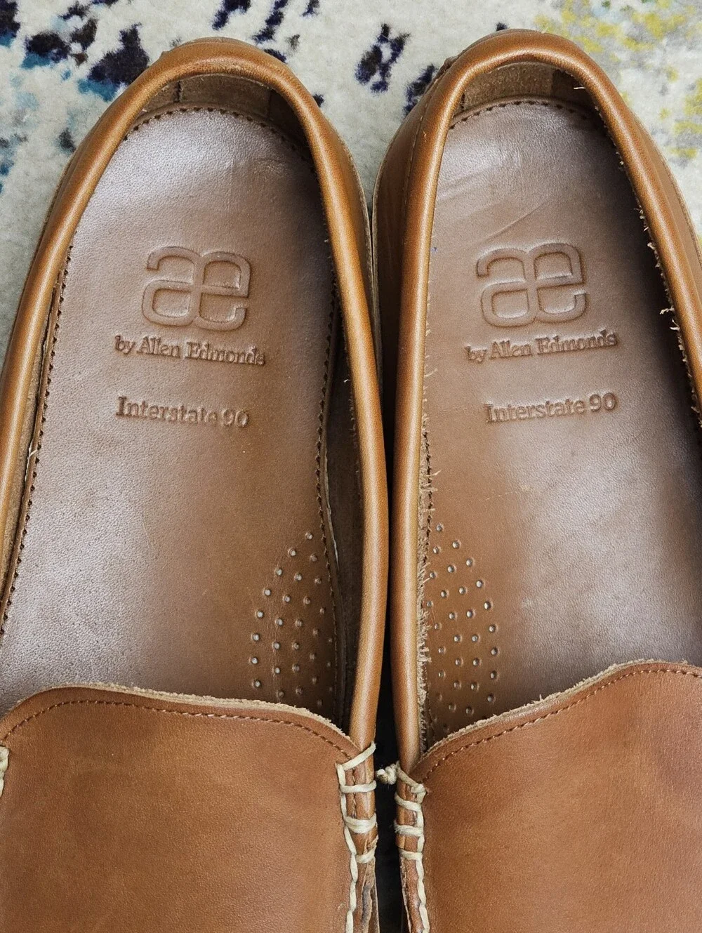 Allen Edmonds Interstate 90 Mens Shoes Size 15 Brown Leather Loafer Slip On